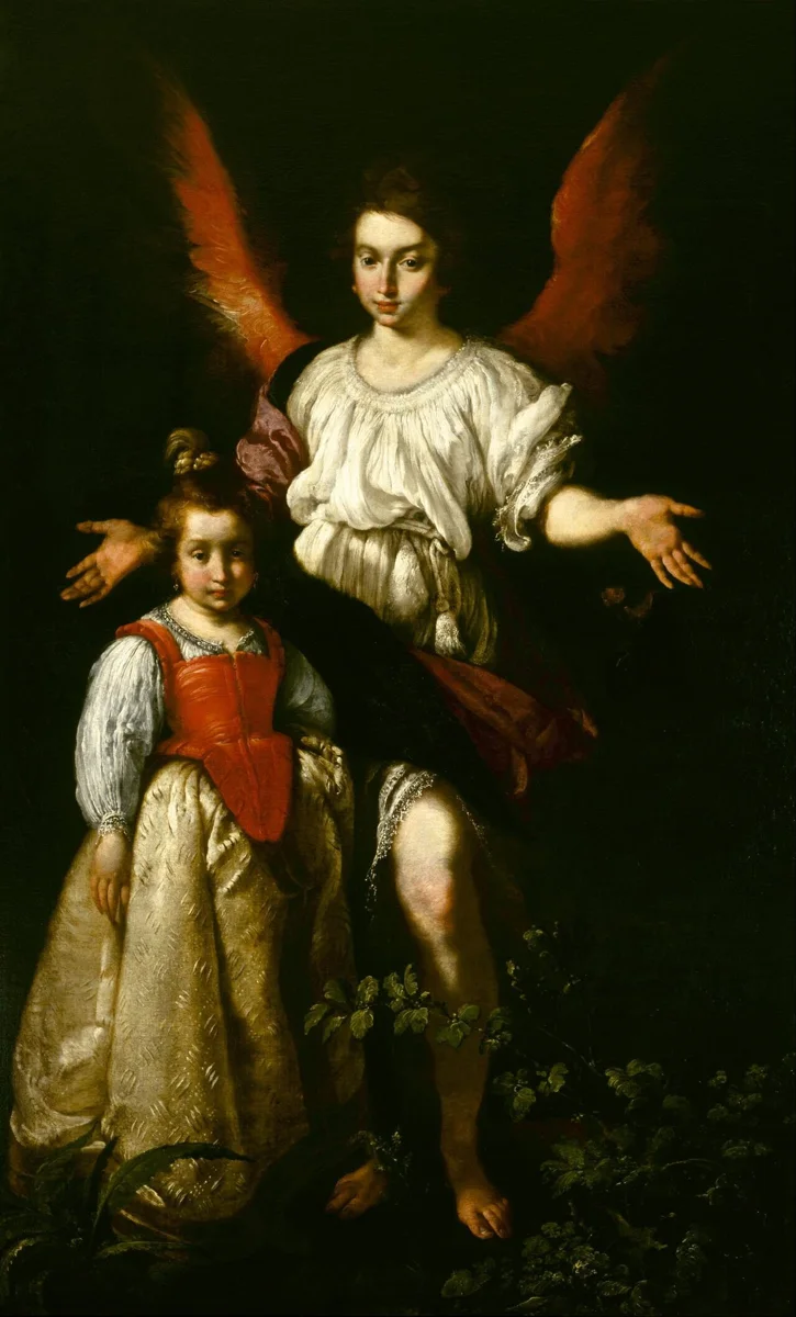 Anjo da Guarda em pintura de Bernardo Strozzi