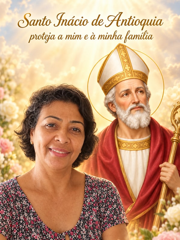 Exemplo: montagem pronta com Santo Inácio de Antioquia