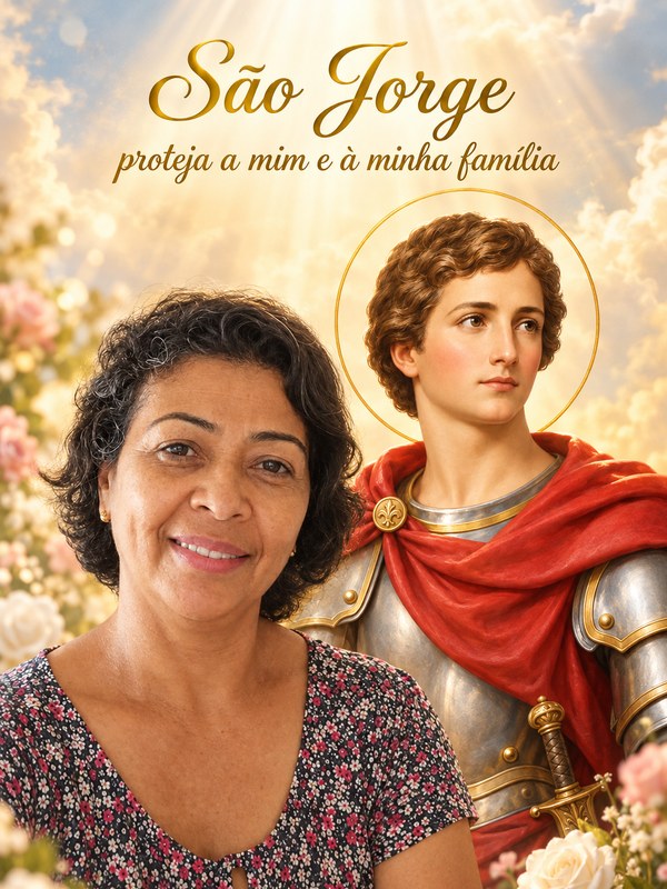 Exemplo: montagem pronta com São Jorge