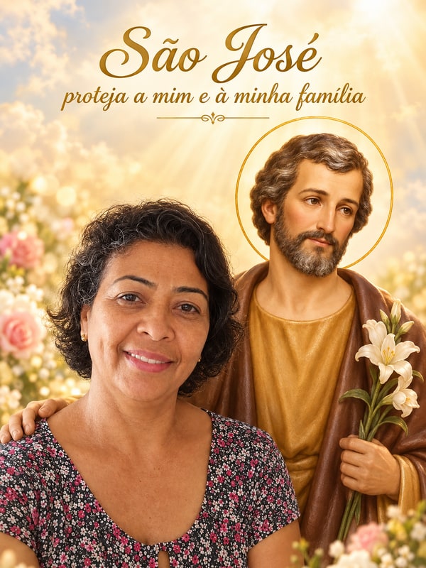 Exemplo: montagem pronta com São José