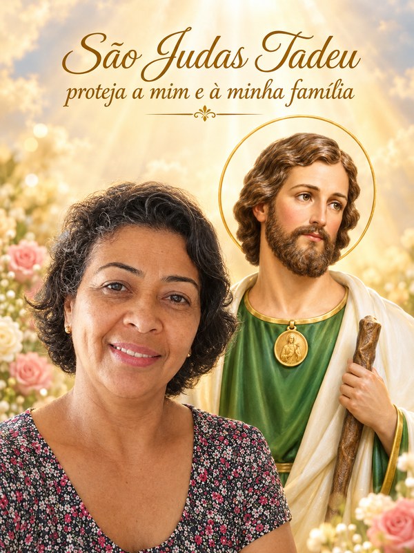 Exemplo: montagem pronta com São Judas Tadeu